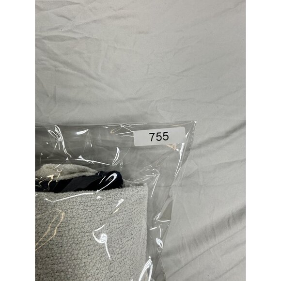 Margaret Winters Cardigan Sweater Women's Sm Navy White Button Pockets Lagenlook - Picture 8 of 8